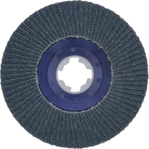 BOSCH FDX2750080 1-Piece 5 In. X-LOCK Flap Disc 80 Grit Compatible with 7/8 In. Arbor Type 27 for Applications in Metal Blending and Grinding...