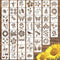 50 PCS Flower Painting Stencils Reusable Flower Stencils for Painting on Wood Rocks Canvas Fabric Glass Pottery 4x4 Inch...