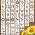 50 PCS Flower Painting Stencils Reusable Flower Stencils for Painting on Wood Rocks Canvas Fabric Glass Pottery 4x4 Inch...