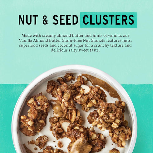 Purely Elizabeth Vanilla Almond Butter Keto Granola, Made with Nuts and Seeds, Grain-Free, Gluten-Free, Non-GMO (8oz Bag)...