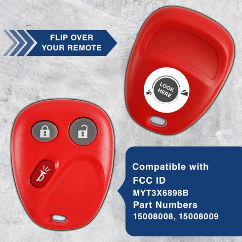 KeylessOption Key Fob for 2002 2003 2004 2005 2006 2007 2008 2009 Chevrolet Chevy Trailblazer GMC Envoy Oldsmobile Bravada Buick Rainier Remote, 4...