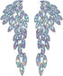 Art Deco 1920's Great Gatsby Angel Wings Eagle Wings Gothic Earrings Rhinestone Retro Statement Earrings Dangling Earrings Chandelier Long Drop Ea...