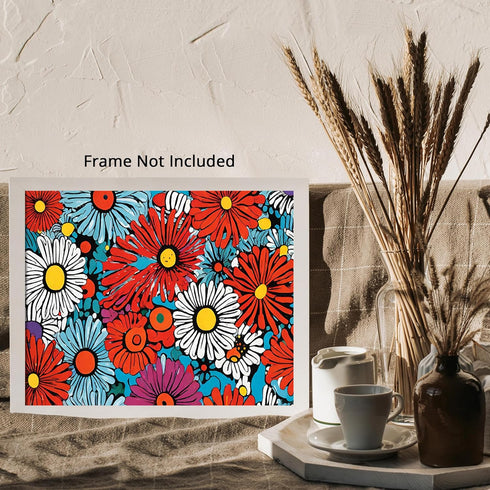 Posterizer 1 pcs-beautiful dainty flower in oil painting style 6-Floral & Botanical Art-Landscape & Nature Art-Decor for Home & Office- unframed w...