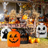 6 Pcs Halloween Pumpkin Leaf Bags, Halloween Pumpkin Trash Bags with Twist Tie, Fall Yard Trash Bags Yard Waste Bags Halloween Goodie Bags for Hal...