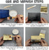 Gold Leaf Kit, Gilding Adhesive 200ml Set, Water Based Adhesive and Protective Varnish Whit Gold Leaf Sheet 100 pc, for Craft Supplies, Painting, ...