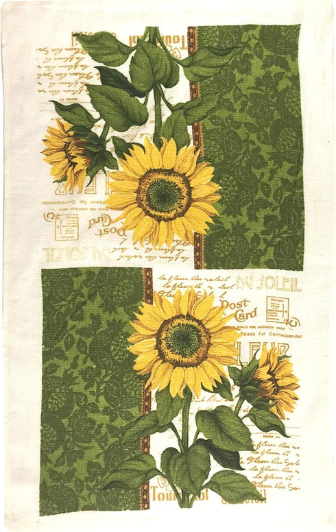 Lobyn Value Packs Kitchen Towel 5 Piece Linen Set 2 Towels 2 Pot Holders 1 Oven Mitt (Sunflower 2)...