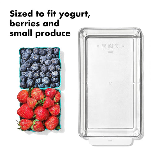 OXO Good Grips Fridge Organization Bin 5 in x 10 in - for Berry Bins, Yogurt Cups and More...