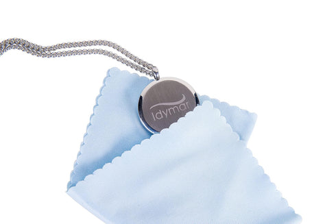 Aromatherapy Essential Oil Diffuser Necklace Pendant Locket Jewelry | 24’’ Adjustable Chain Stainless Steel Perfume Necklace | 10 Refill Pads | Gi...
