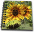 3dRose db_32690_3 Red & Yellow Sunflowers Macro Photography Flowers Mini Notepad, 4 by 4"...
