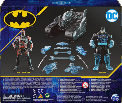 DC Comics Batman Bat-Tech Crawler with 4-inch Exclusive Deathstroke and Batman Action Figures, Includes 12 Accessories, Kids Toys for Boys Ages 3 ...