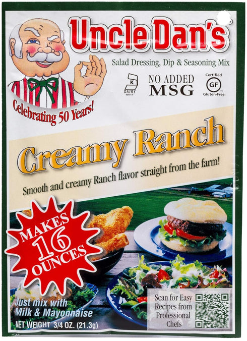 Uncle Dan’s, Creamy Ranch | Singles Packet – 0.75oz (Pack of 1)...