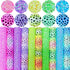10pcs Colorful Rainbow Leopard Printed Faux Leather Sheets 8x12 inch Shiny Candy Color Glow in The Dark Chunky Glitter Girl Fabric for Bows (Rainb...