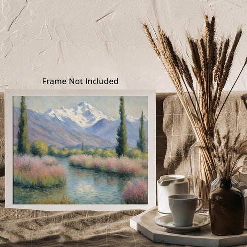 Posterizer 1 pcs- mountains and trees beautiful landscape nature 2-Landscape & Nature Art-Floral Botanical Art- Decor for Home & Office- unframed ...