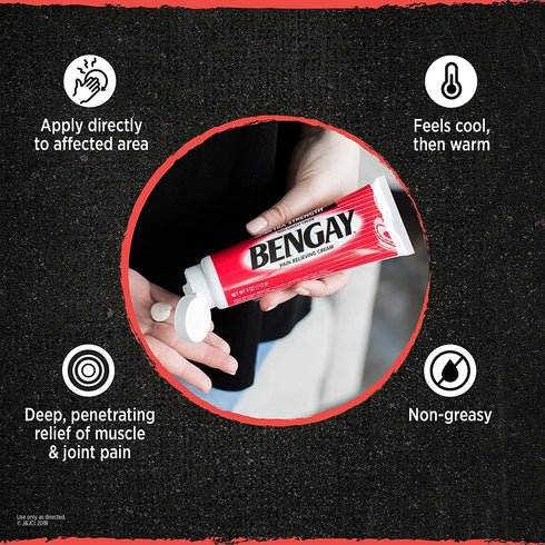 Bengay Pain Relief Gel, Non-Greasy Minor Arthritis, Back, Muscle and Joint Pain Relief, 2 oz (Pack of 3)...