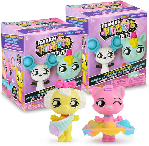 Fashion Fidgets Collectible Pet Fidget Dolls – Sensory Toy Pop It Dolls (2-Pack)...