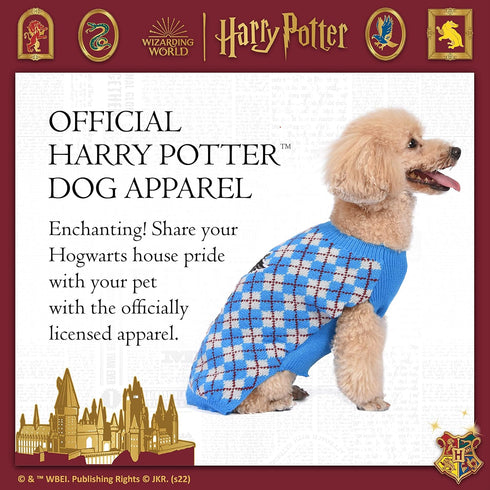 Harry Potter: Ravenclaw Pet Sweater - Medium | Medium Harry Potter Costumes for Dogs| Harry Potter Dog Apparel & Accessories for Hogwarts Houses, ...