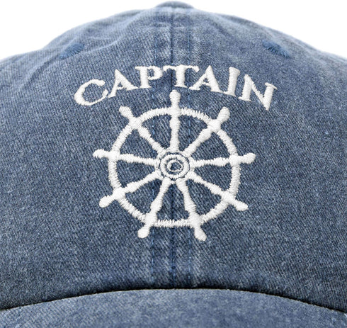 DALIX Captain Hat Sailing Baseball Cap Navy Gift Boating Men Women Vintage...