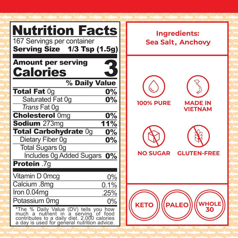 Red Boat Umami Salt | Salt infused with premium fish sauce | All Natural Handcrafted Seasoning | Keto, Paleo, & Whole 30 friendly | Gluten and sug...