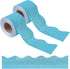 131 Ft Blue Glitter Bulletin Board Borders Blue Scalloped Bulletin Board Trims Shiny Decorative Border Trims Sparkle Self-Adhesive Bulletin Sticke...