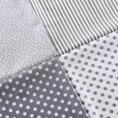 12 Pieces Quilting Fabric Grey Fat Quarters Floral Craft Fabric Bundle Patchwork Pre-Cut Sewing Square Sheets, 20 x 16 Inch/ 50 x 40 cm...
