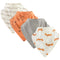 Touched by Nature Unisex Baby Organic Cotton Bandana Bibs, Fox, One Size...