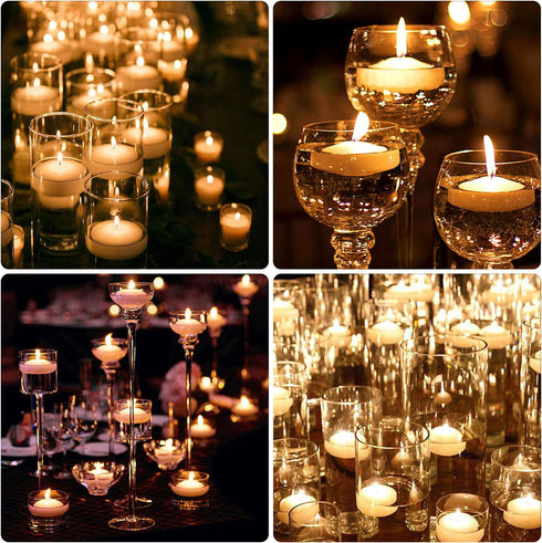 Set of 48 Unscented Floating Candles for Centerpieces, 2 Inch Small Floating Candles for Holiday, Weddings, Parties, Special Occasions and Christm...
