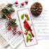Povitrulya Cardinal - Counted Cross Stitch Bookmark Kit - DIY Embroidery set - Hand Made Christmas Gift for Adults and Kids with a Redbird sitting...