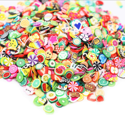 TCOTBE 2000 Pcs Fruit Polymer Slices,Fruit Slime Supplies Charms Slime Acessories Slime Add ins Polymer Clay DIY Nail Art,Charms Slime Making Kit ...