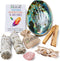 Perfect Unity Smudging Kit - 2 White Sage Smudge Sticks + 2 Palo Santo Sticks + Abalone Shell Bowl + Rose Quartz Crystal | Healing Incense for Cle...