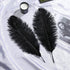 Larryhot Black Ostrich Feathers Bulk - 16-18 inch 10pcs Feathers for Vase,Wedding Party Centerpieces and Home Decorations (Black)...