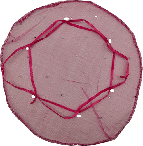 100pcs Sheer Organza Favor Bags Round Drawstring Organza Jewelry Candy Pouch 26cm/10.2 inch Diameter Christmas Wedding Party Favor Gift Packaging ...