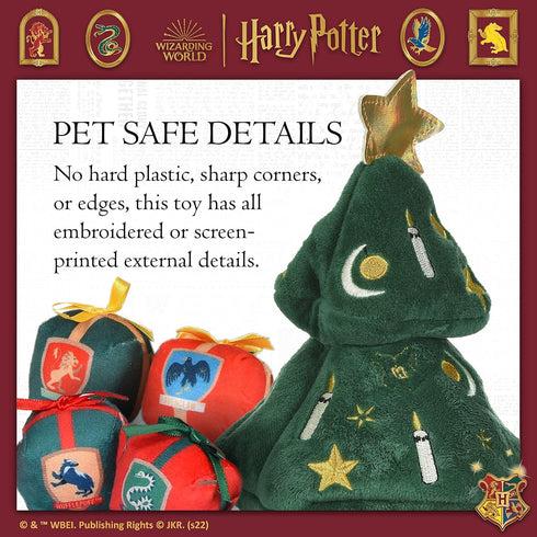 Harry Potter 14" Holiday Tree Burrow Dog Toy with Plush Squeaker Hogwarts House Presents | Dog Toys for Pets, Plush Dog Toy, Dog Squeaky Toy, Toys...