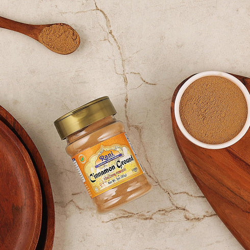 Rani Cinnamon Powder (Ground) Spice 3oz (85g) PET Jar ~ All Natural | Salt-Free | Vegan | No Colors | Gluten Friendly | NON-GMO | Kosher...
