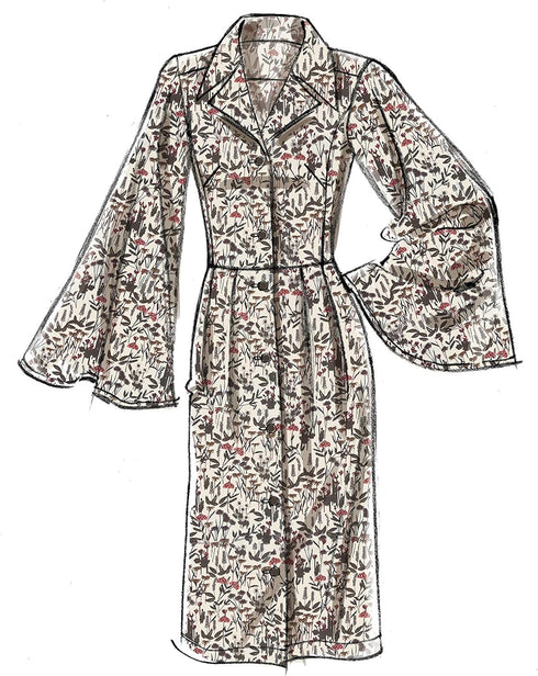 Vogue V9345E5 Easy Women's Notched Collar Dress Sewing Patterns, Sizes 14-22...