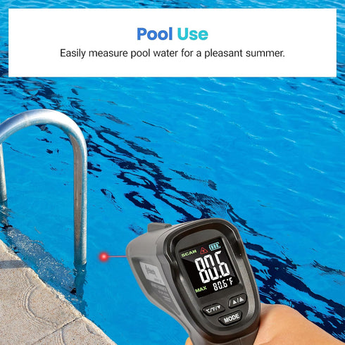 Etekcity Infrared Thermometer Laser Temperature Gun -58°F 1130°F, Digital Laser IR Temp Heat Gun for Pool, Fridge, Engine, HVAC, Kitchen Cooking A...