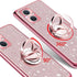 for OnePlus Nord N20 5G Phone Case (EB2103) with Ring Stand Lanyard Strap Cute Glitter Girls Women Protection ShockProof 2-Layer Protective Cover ...