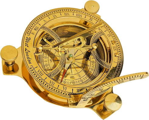 Sundial Compass Solid Brass Sun Dial...
