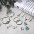ORAZIO Western Jewelry for Women Turquoise Boho Jewelry Set Bohemian Layered Western Necklace Turquoise Hoop Dangle Earrings Studs Vintage Knuckle...