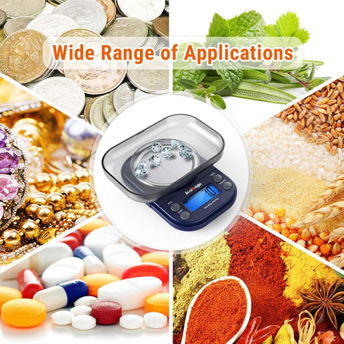AccuWeight Digital Gram Scale for Weed with 300g/0.01g Limit Small Pocket Coffee Scale with High Accuracy, School Powder Jewelry Scale with Tare a...