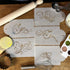 Designer Stencils C480 Five Scroll Cake Stencil Set, Beige/semi-transparent...