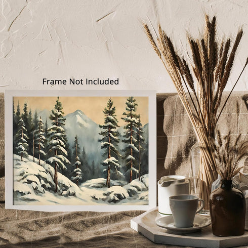 Posterizer 1 pcs-snowy winter scene of trees and nature 8-Landscape & Nature Art-GIft for Men Women Teens-Living Room Bedroom Decor- unframed wall...