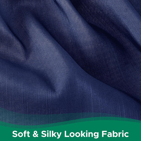 Biscaynebay Wrap Around Bed Skirts for Queen Beds 15" Drop, Navy Adjustable Elastic Dust Ruffles Easy Fit Wrinkle & Fade Resistant Silky Luxurious...