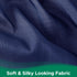 Biscaynebay Wrap Around Bed Skirts for Queen Beds 15" Drop, Navy Adjustable Elastic Dust Ruffles Easy Fit Wrinkle & Fade Resistant Silky Luxurious...