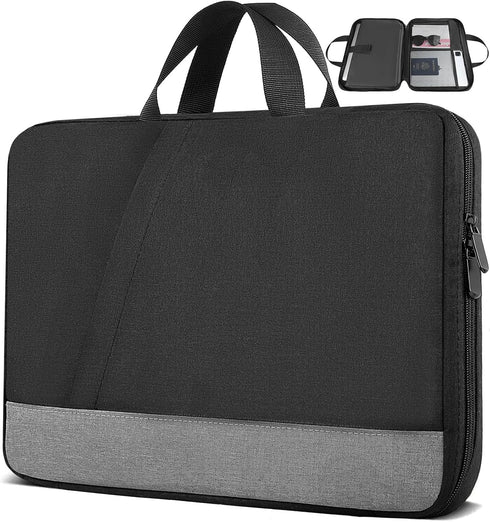 Laptop Case Sleeve, 15.6 Inch TSA Laptop Bag Computer Cover for Men Women, Water Resistant Carrying Case Slim Laptop Sleeve Compatible for HP, Del...