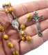 Nazareth Store Catholic Prayer Rosary Olive Wood Beads Necklace Holy Soil Medal & Metal Cross Velvet Gift Bag...