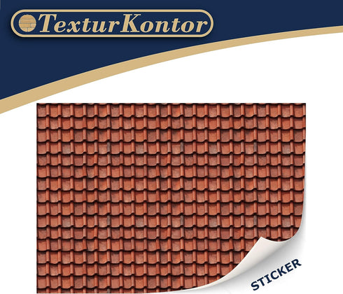 3 Sheets Self-Adhesive Roof Tiles and Shingles for Dollhouses Scale 1:12 (Roof Tiles Clay 1)...