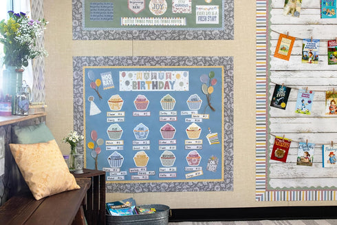 Teacher Created Resources Classroom Cottage Happy Birthday Mini Bulletin Board (TCR7176)...