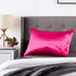 Morning Glamour Single Satin Pillowcase for Hair & Skin, Similar to Silk, Standard/Queen Size, Cooling Pillow Case with Envelope Closure, Gifts fo...