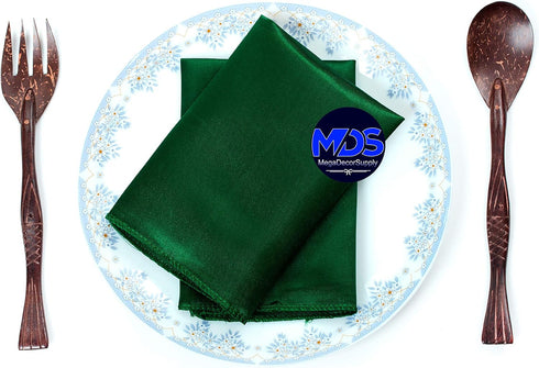 MDS Pack of 50 Satin Napkin Square 12 X 12 Inches Sliky Smooth Dinner Table Napkins Handkerchief for Weddings Baby Shower Birthday Party Home Banq...