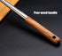 FJNATINH Soup Ladle, 17inches Ladle for wok, 304 Stainless Steel Soup Spoon Cooking Spoon for Kitchen with Wooden Handle...